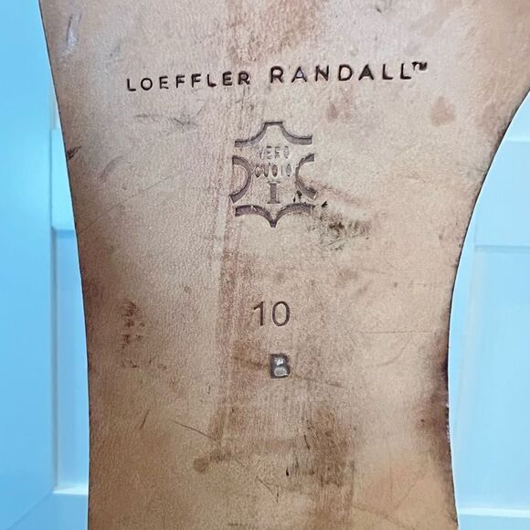 Loeffler Randal Women Ankle Strap 4" Heel Leather Sandals, Black, Size 10M - Picture 14 of 14